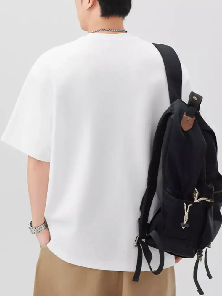 Men’s Plus Size Round Neck Short Sleeve T-Shirt