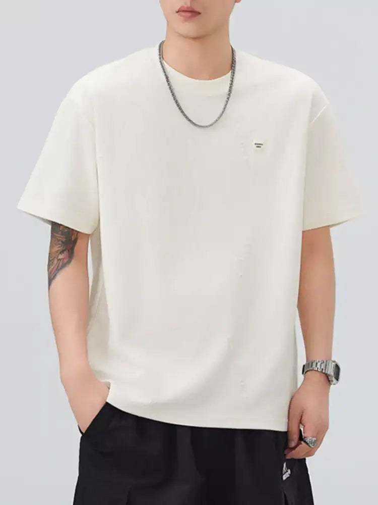 Men’s Plus Size Round Neck Short Sleeve T-Shirt