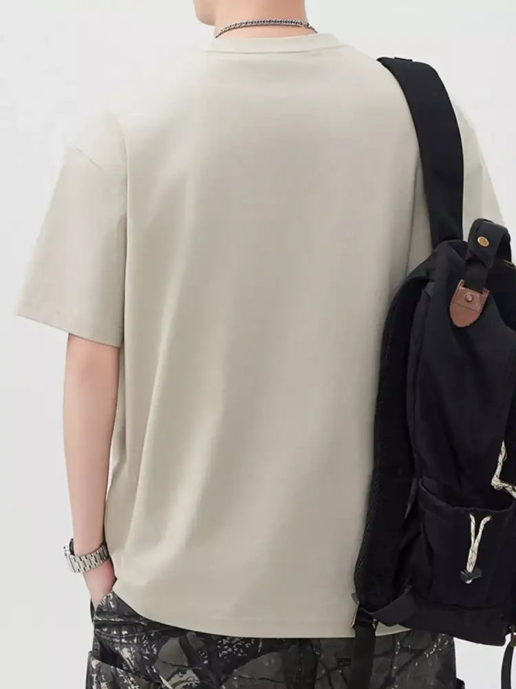 Men’s Plus Size Round Neck Short Sleeve T-Shirt