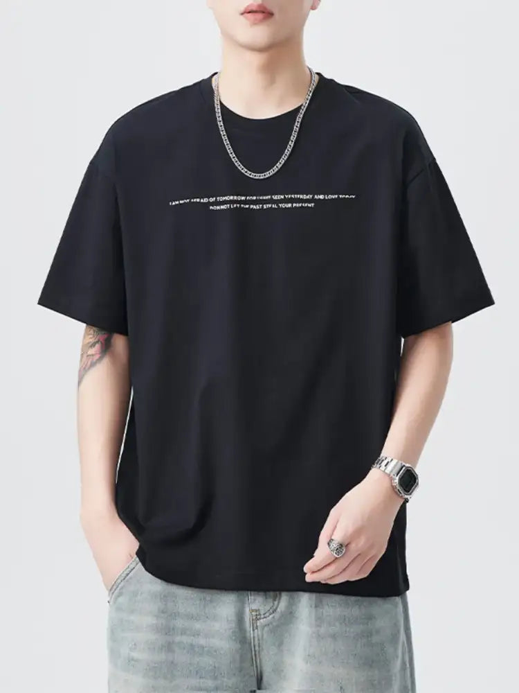 Men’s Plus Size Round Neck Short Sleeve T-Shirt