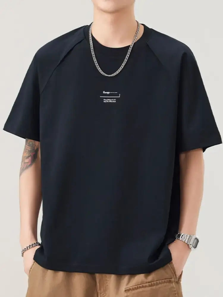 Men’s Plus Size Round Neck Short Sleeve T-Shirt