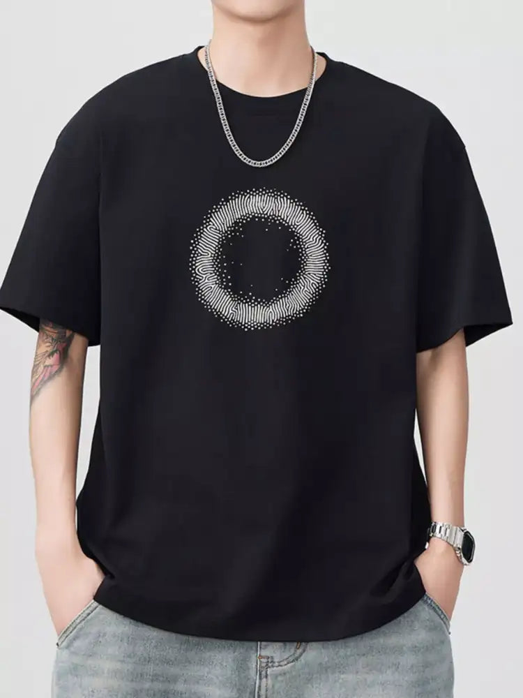 Men’s Plus Size Round Neck Short Sleeve T-Shirt