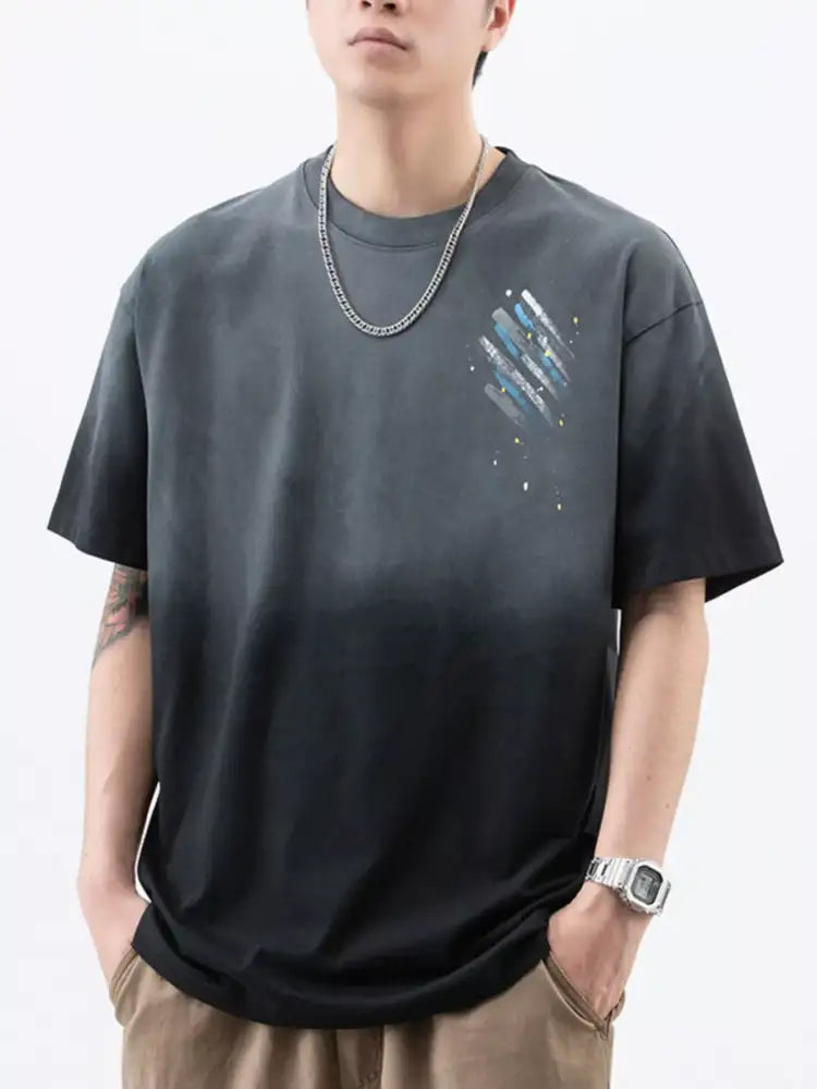 Men’s Plus Size Round Neck Short Sleeve T-Shirt