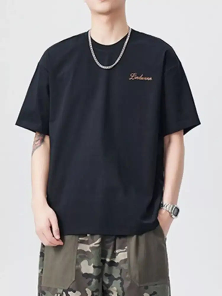 Men’s Plus Size Round Neck Short Sleeve T-Shirt