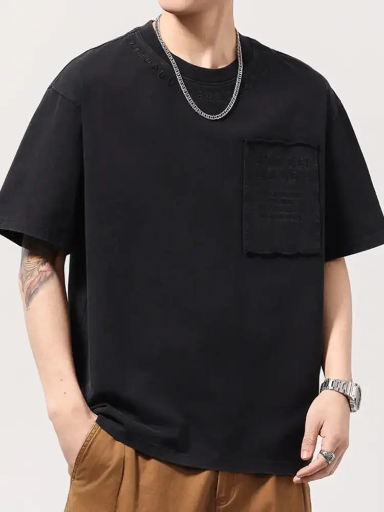 Men’s Plus Size Round Neck Short Sleeve T-Shirt
