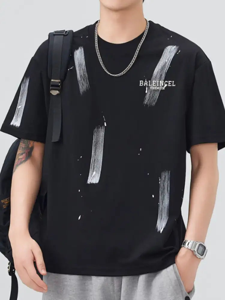 Men’s Plus Size Round Neck Short Sleeve T-Shirt