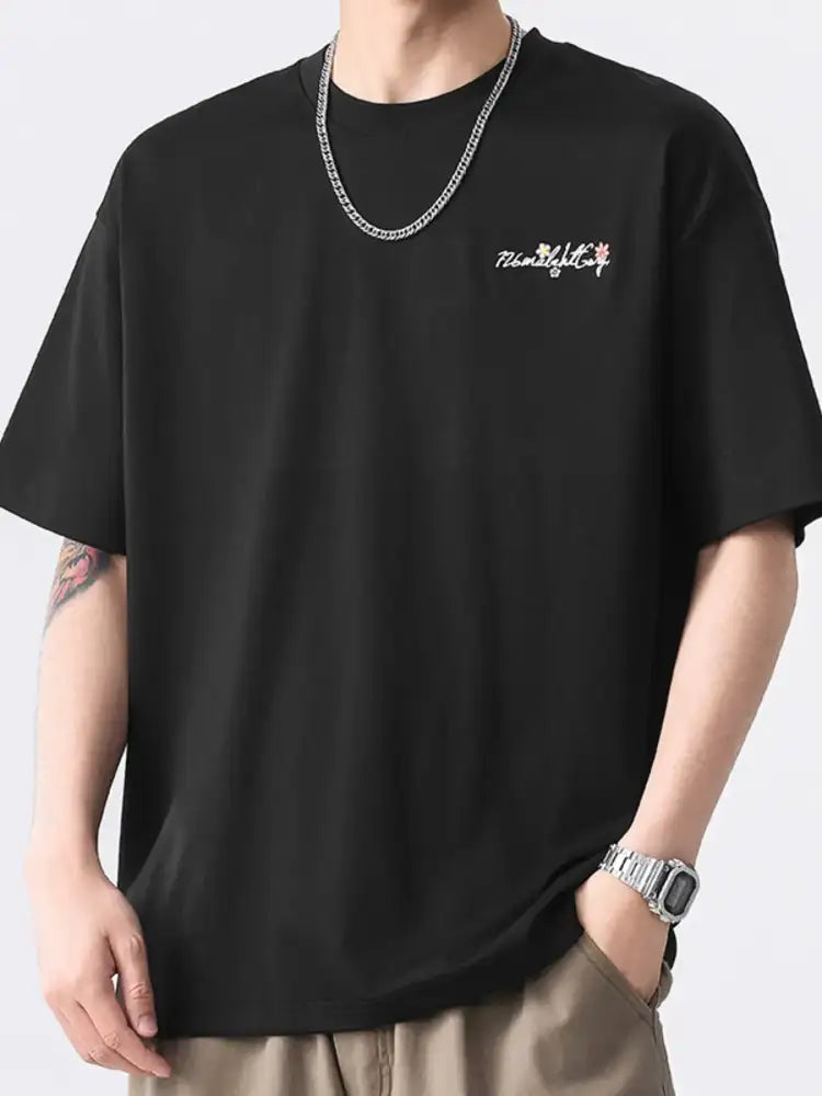 Men’s Plus Size Round Neck Short Sleeve T-Shirt