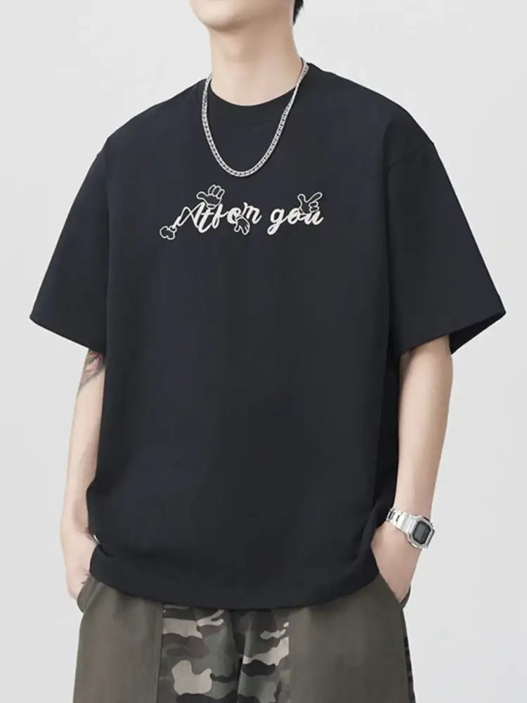 Men’s Plus Size Round Neck Short Sleeve T-Shirt