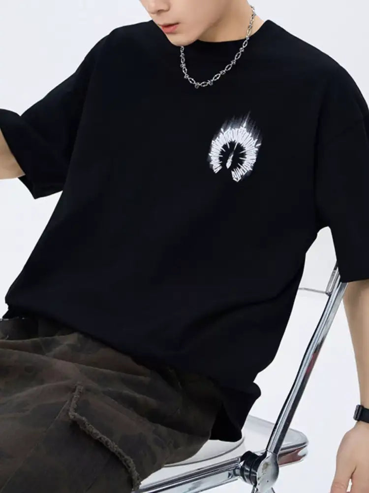 Men’s Plus Size Round Neck Short Sleeve T-Shirt