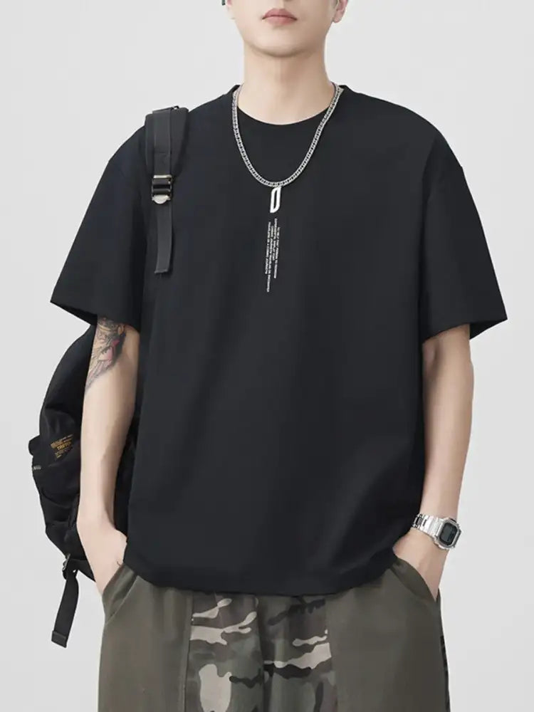 Men’s Plus Size Round Neck Short Sleeve T-Shirt