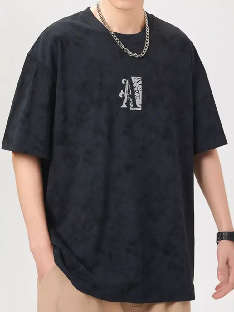 Men’s Plus Size Round Neck Short Sleeve T-Shirt