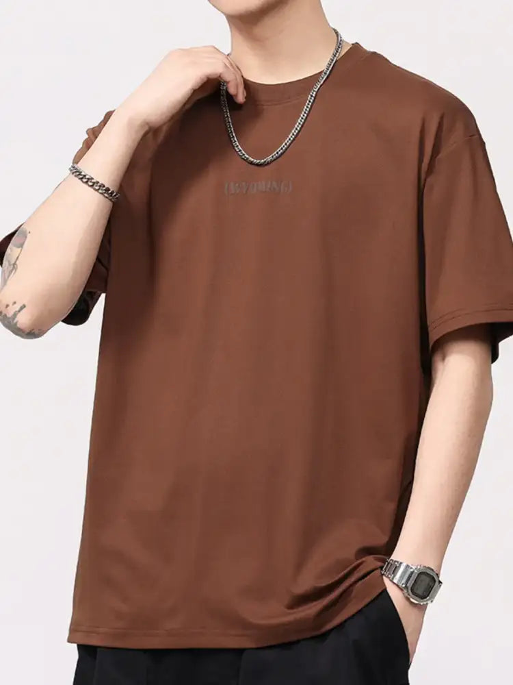 Men’s Plus Size Round Neck Short Sleeve T-Shirt