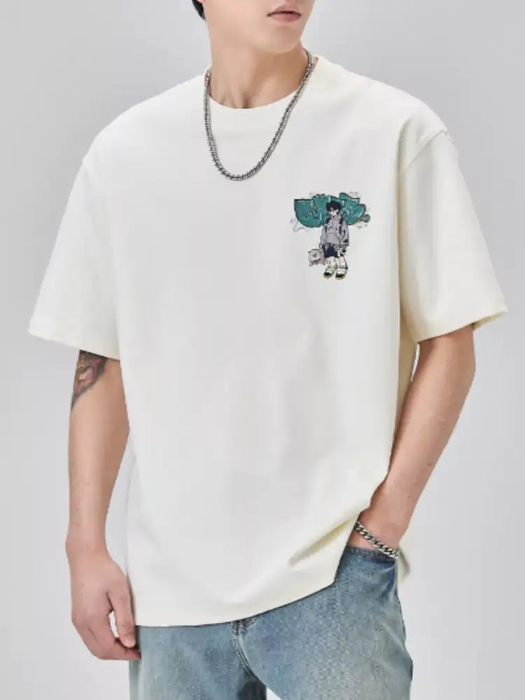 Men’s Plus Size Round Neck Short Sleeve T-Shirt