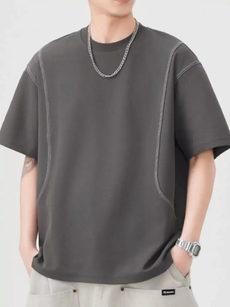 Men’s Plus Size Round Neck Short Sleeve T-Shirt