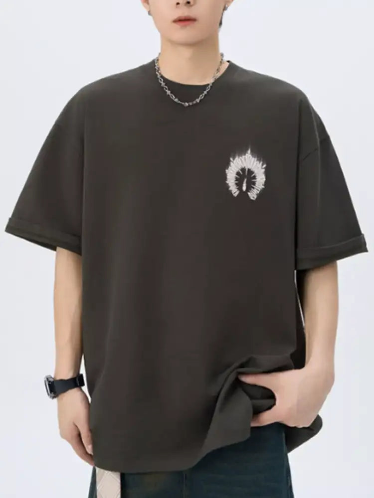 Men’s Plus Size Round Neck Short Sleeve T-Shirt