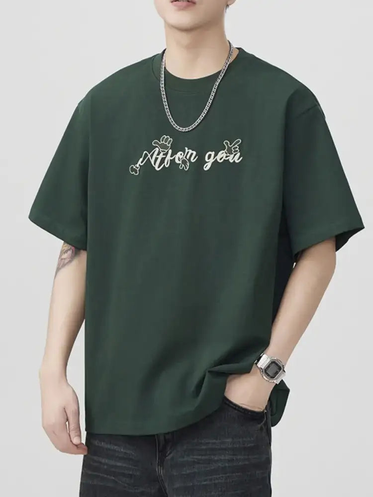 Men’s Plus Size Round Neck Short Sleeve T-Shirt