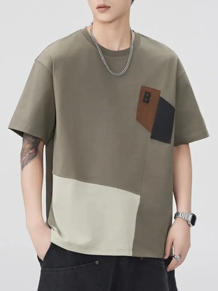 Men’s Plus Size Round Neck Short Sleeve T-Shirt