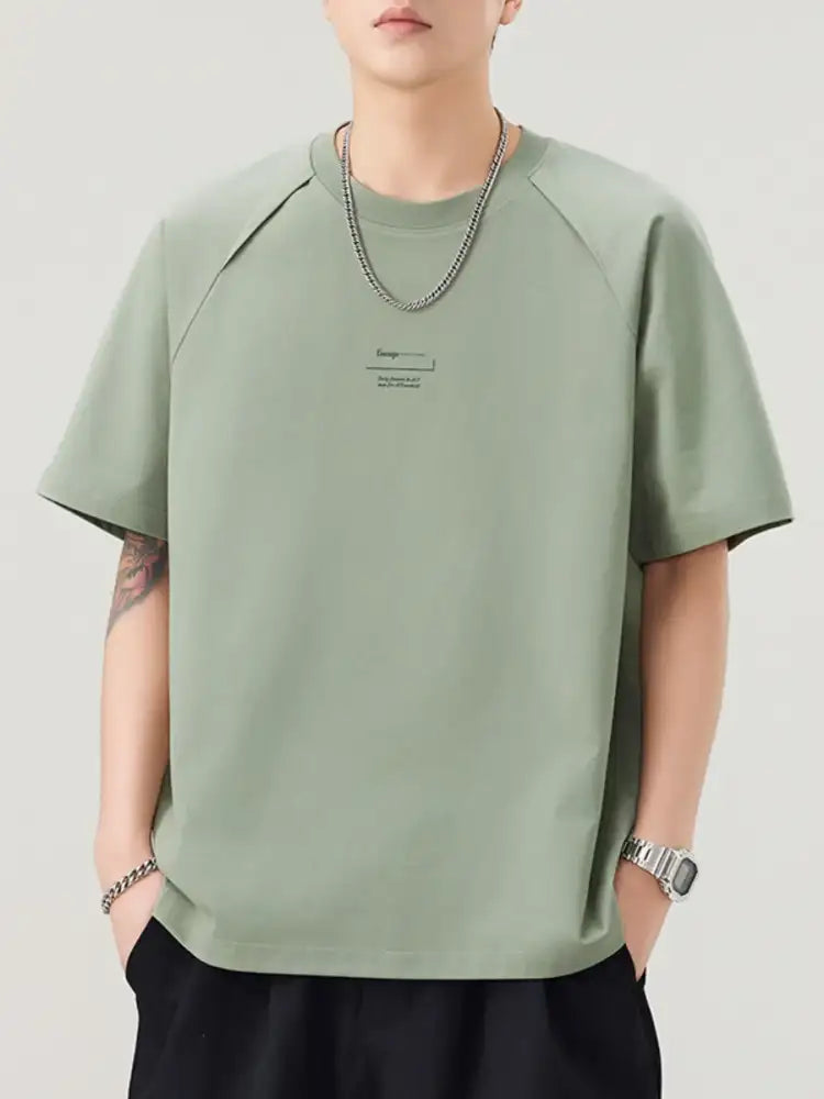 Men’s Plus Size Round Neck Short Sleeve T-Shirt