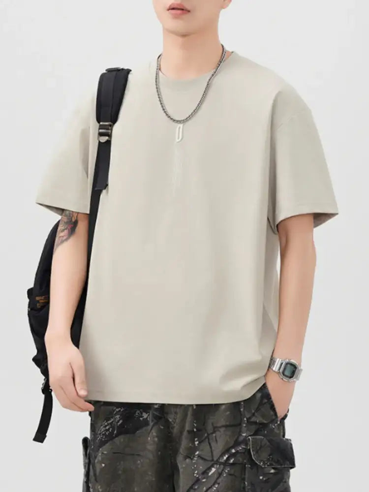 Men’s Plus Size Round Neck Short Sleeve T-Shirt