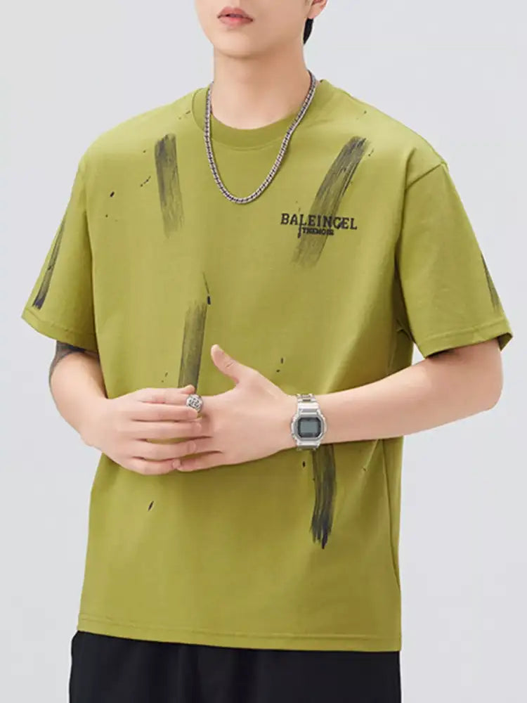 Men’s Plus Size Round Neck Short Sleeve T-Shirt