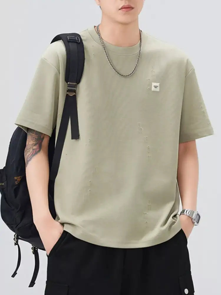 Men’s Plus Size Round Neck Short Sleeve T-Shirt