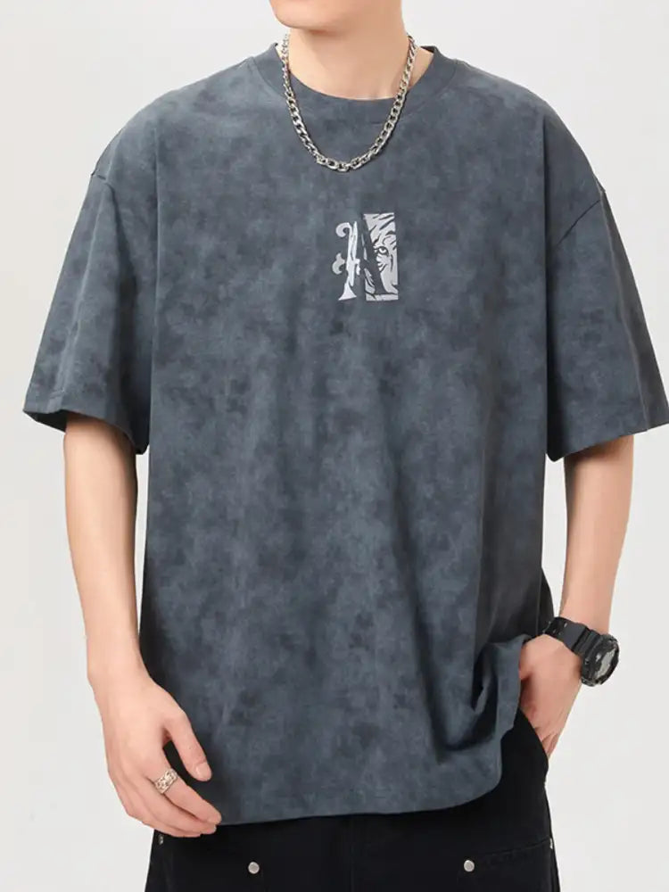 Men’s Plus Size Round Neck Short Sleeve T-Shirt