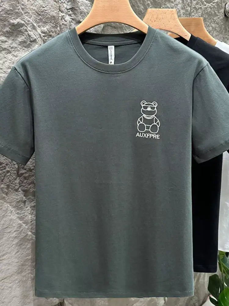 Men’s Plus Size Round Neck Short Sleeve T-Shirt