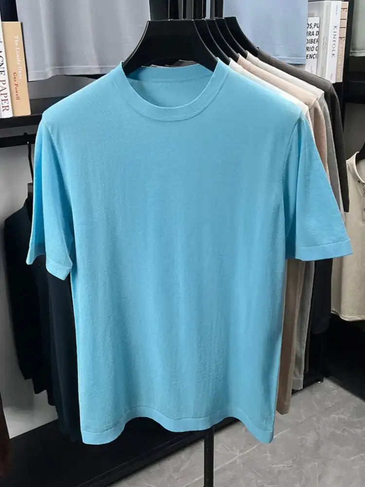 Men’s Plus Size Round Neck Short Sleeve T-Shirt