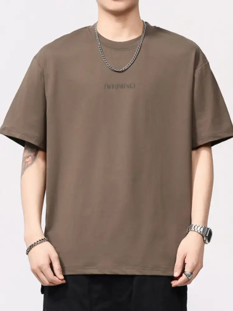 Men’s Plus Size Round Neck Short Sleeve T-Shirt