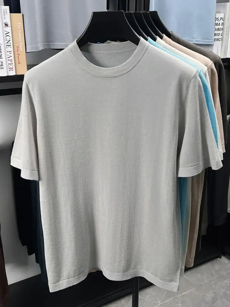 Men’s Plus Size Round Neck Short Sleeve T-Shirt