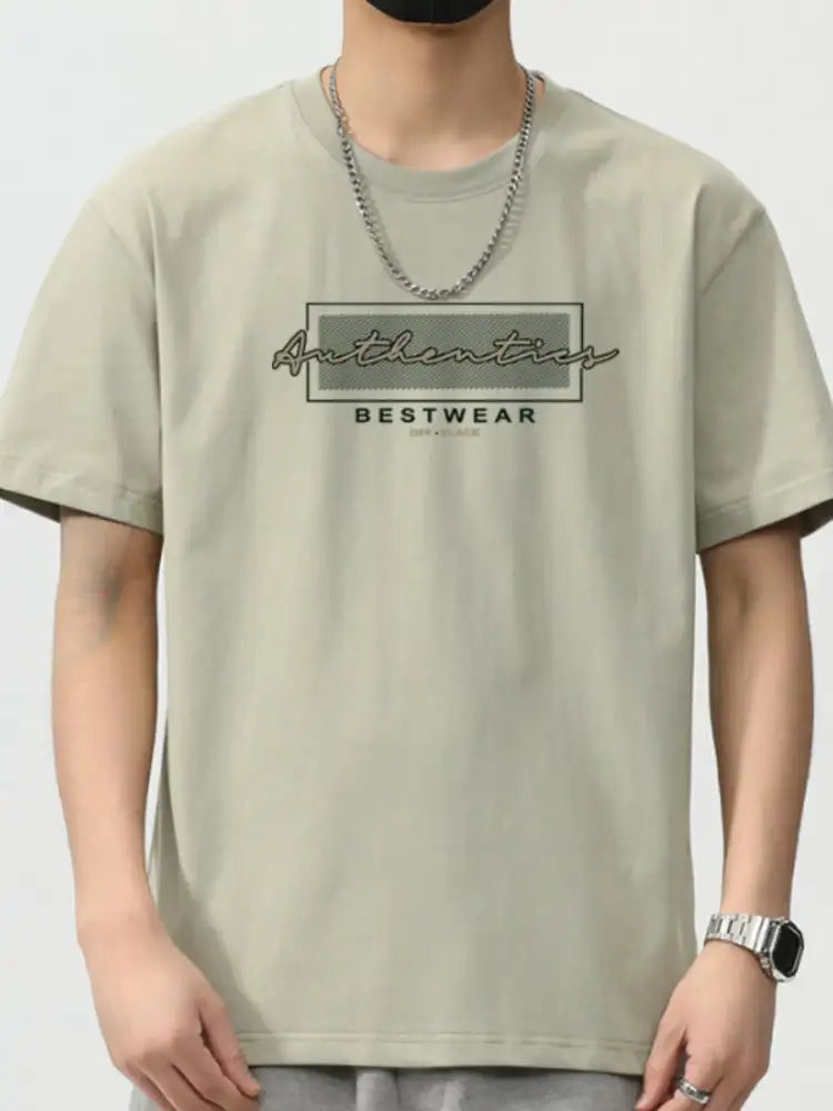 Men’s Plus Size Round Neck Short Sleeve T-Shirt