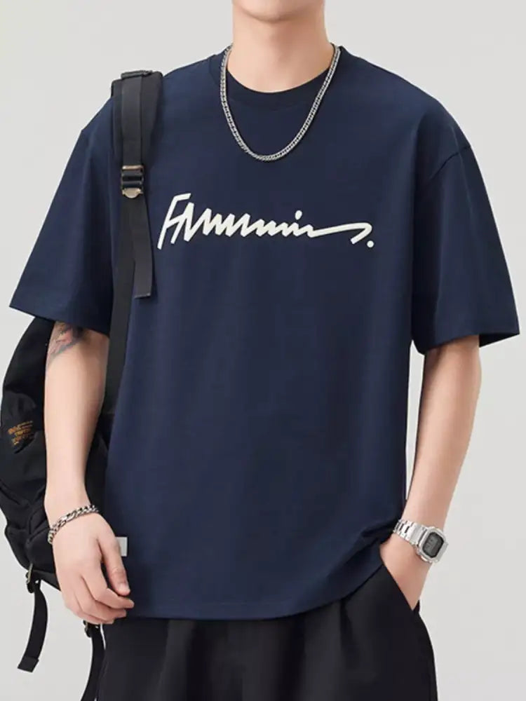 Men’s Plus Size Round Neck Short Sleeve T-Shirt