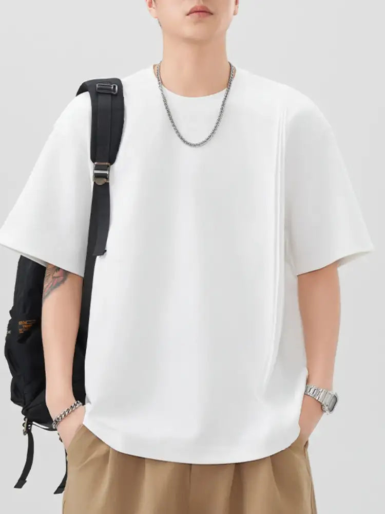 Men’s Plus Size Round Neck Short Sleeve T-Shirt