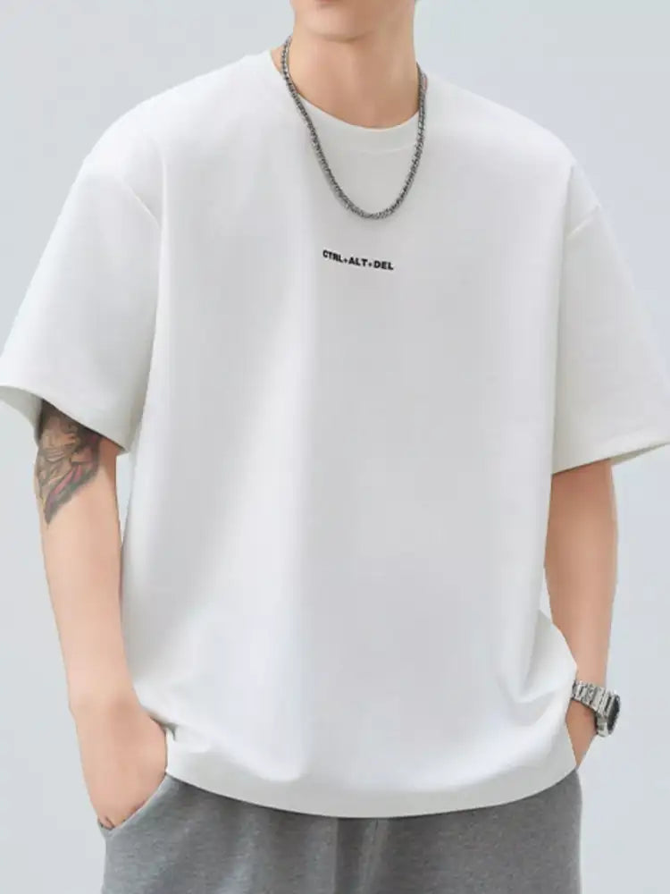 Men’s Plus Size Round Neck Short Sleeve T-Shirt