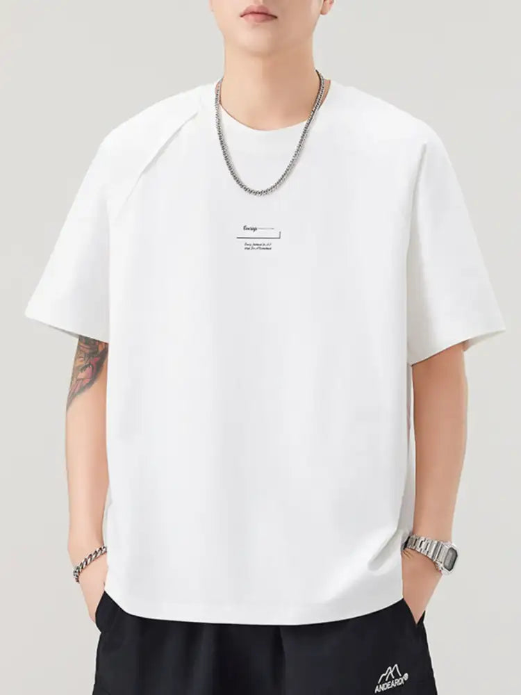 Men’s Plus Size Round Neck Short Sleeve T-Shirt