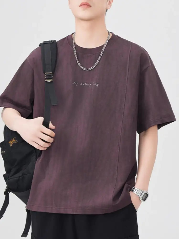 Men’s Plus Size Round Neck Short Sleeve T-Shirt