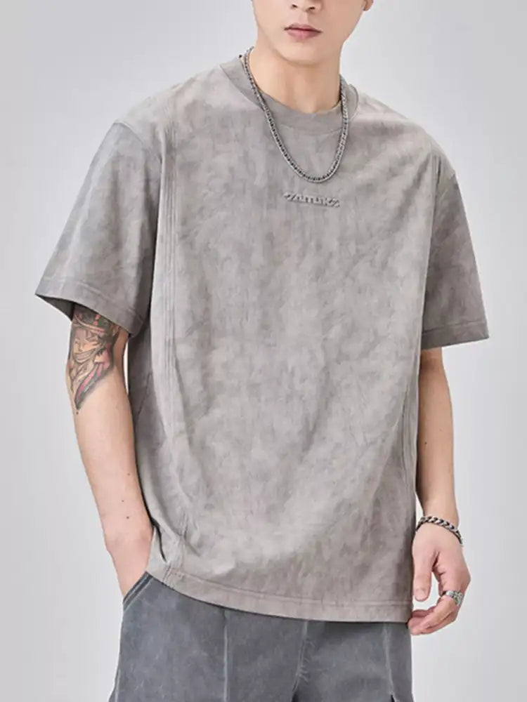 Men’s Plus Size Round Neck Short Sleeve T-Shirt
