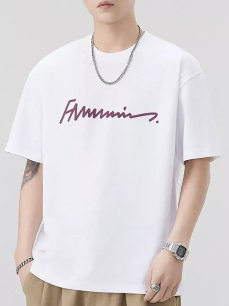 Men’s Plus Size Round Neck Short Sleeve T-Shirt