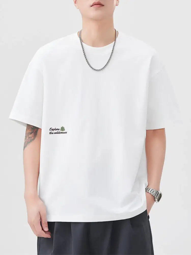 Men’s Plus Size Round Neck Short Sleeve T-Shirt