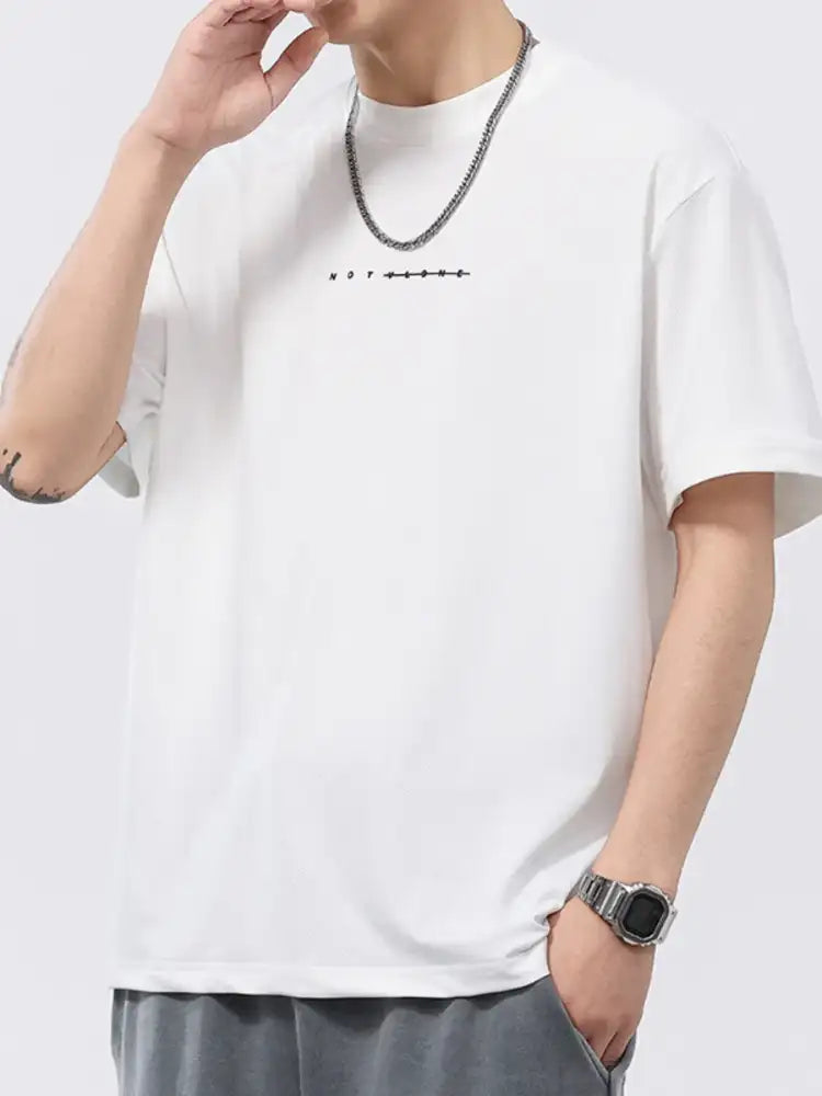 Men’s Plus Size Round Neck Short Sleeve T-Shirt