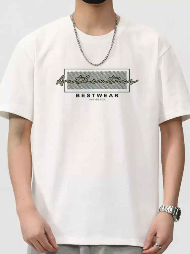 Men’s Plus Size Round Neck Short Sleeve T-Shirt