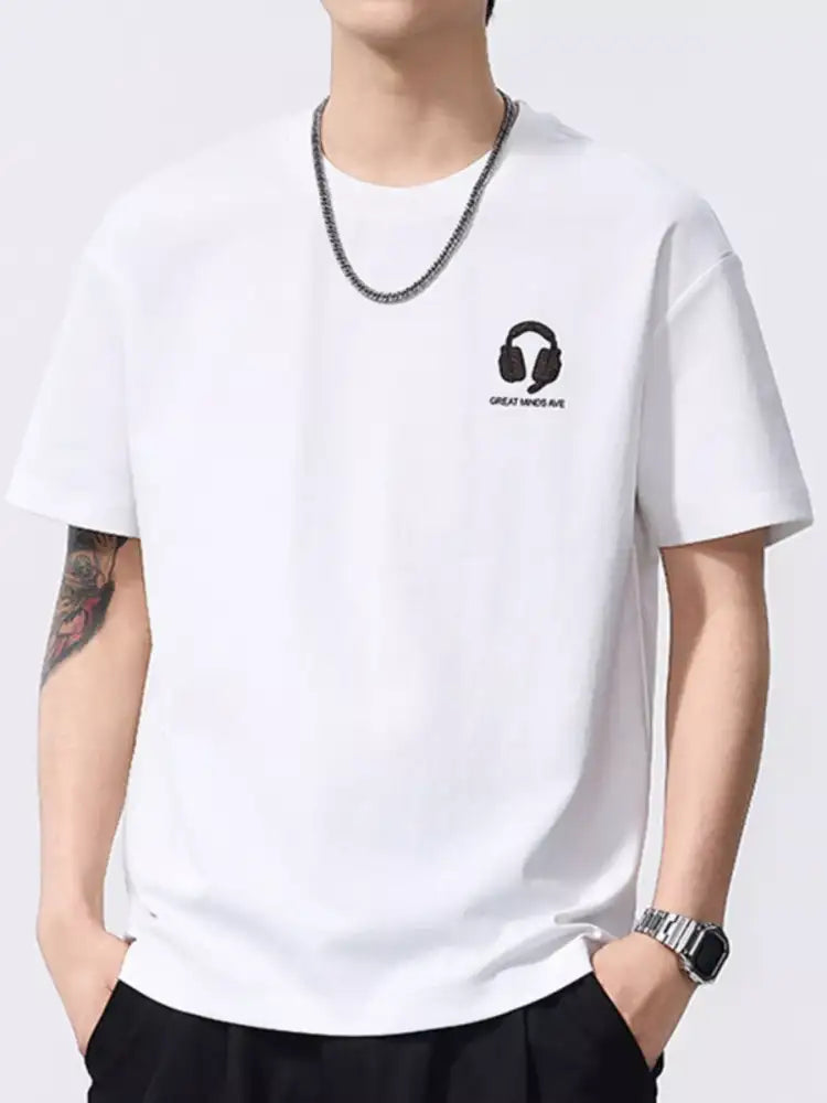 Men’s Plus Size Round Neck Short Sleeve T-Shirt