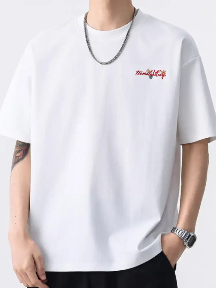 Men’s Plus Size Round Neck Short Sleeve T-Shirt