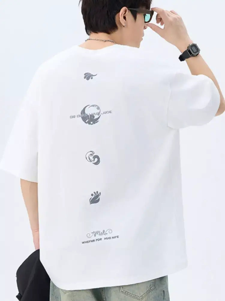 Men’s Plus Size Round Neck Short Sleeve T-Shirt