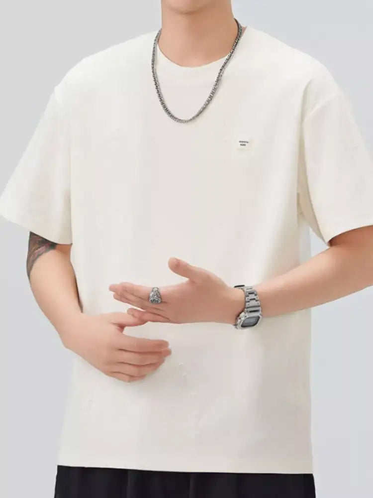 Men’s Plus Size Round Neck Short Sleeve T-Shirt