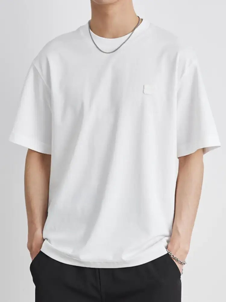 Men’s Plus Size Round Neck Short Sleeve T-Shirt