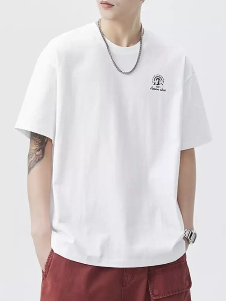 Men’s Plus Size Round Neck Short Sleeve T-Shirt