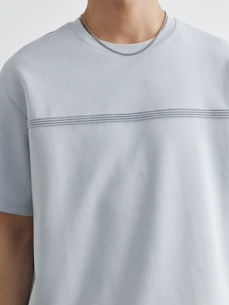 Men’s Plus Size Round Neck Short Sleeve Top and Shorts Set