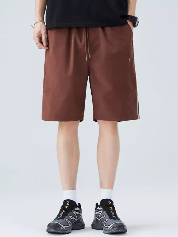 Men’s Plus Size Side Striped Drawstring Shorts