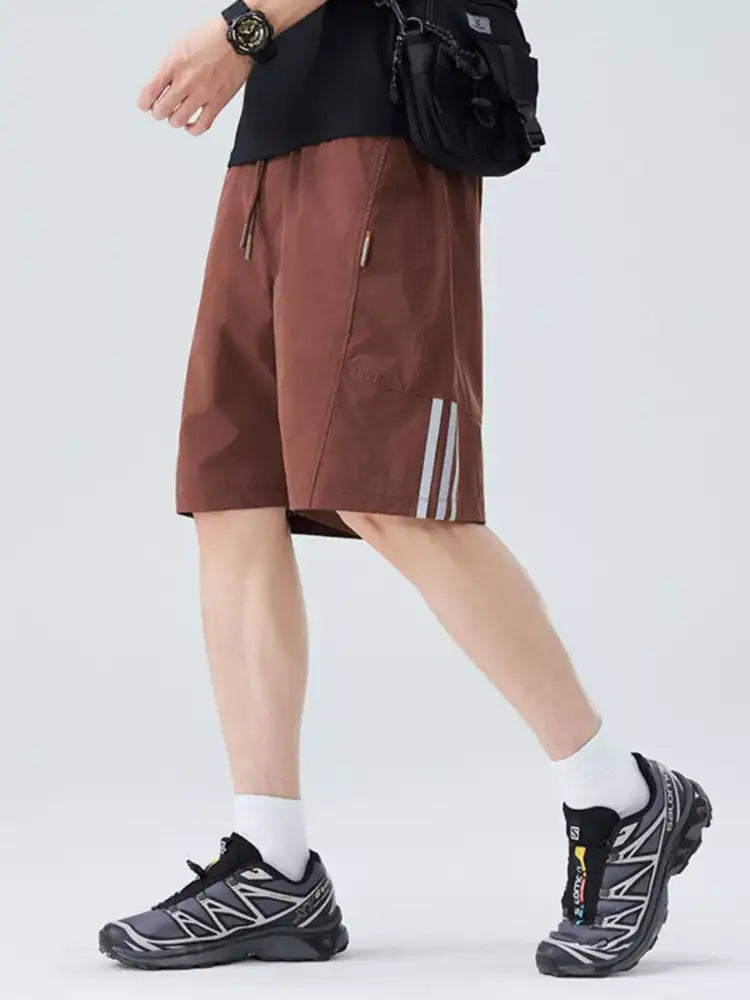 Men’s Plus Size Side Striped Drawstring Shorts